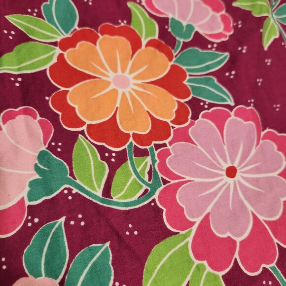 Vintage 60s 70s Sears Hawaiian Cotton Floral Muumuu House Lounge Dress SZ M/L - Picture 3 of 11